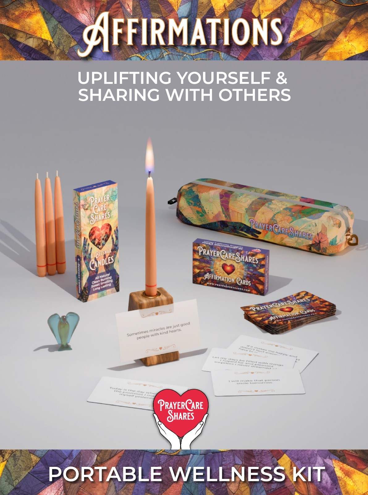 PrayerCareShares- Affirmations Kit- Portable Wellness and Sanctuary Kit
