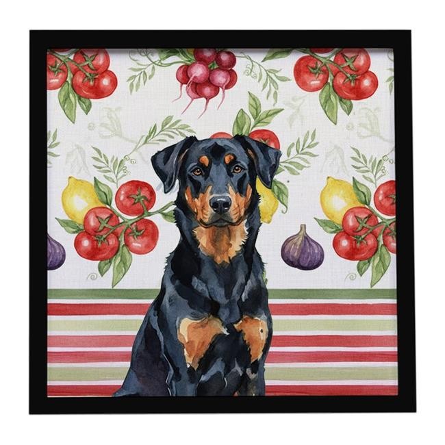 Carolines Treasures WDK8106MFP88 Unisex Beauceron Vegetables Framed Metal Pri...