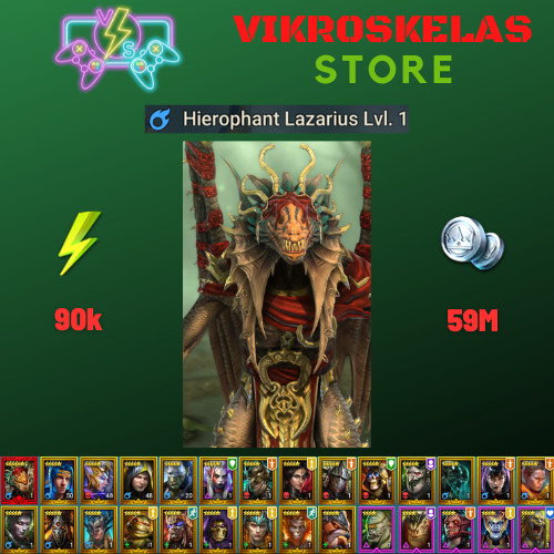 Raid Shadow Legends | Starter Mythical - Lazarius : 90k energy / 22 Legendary