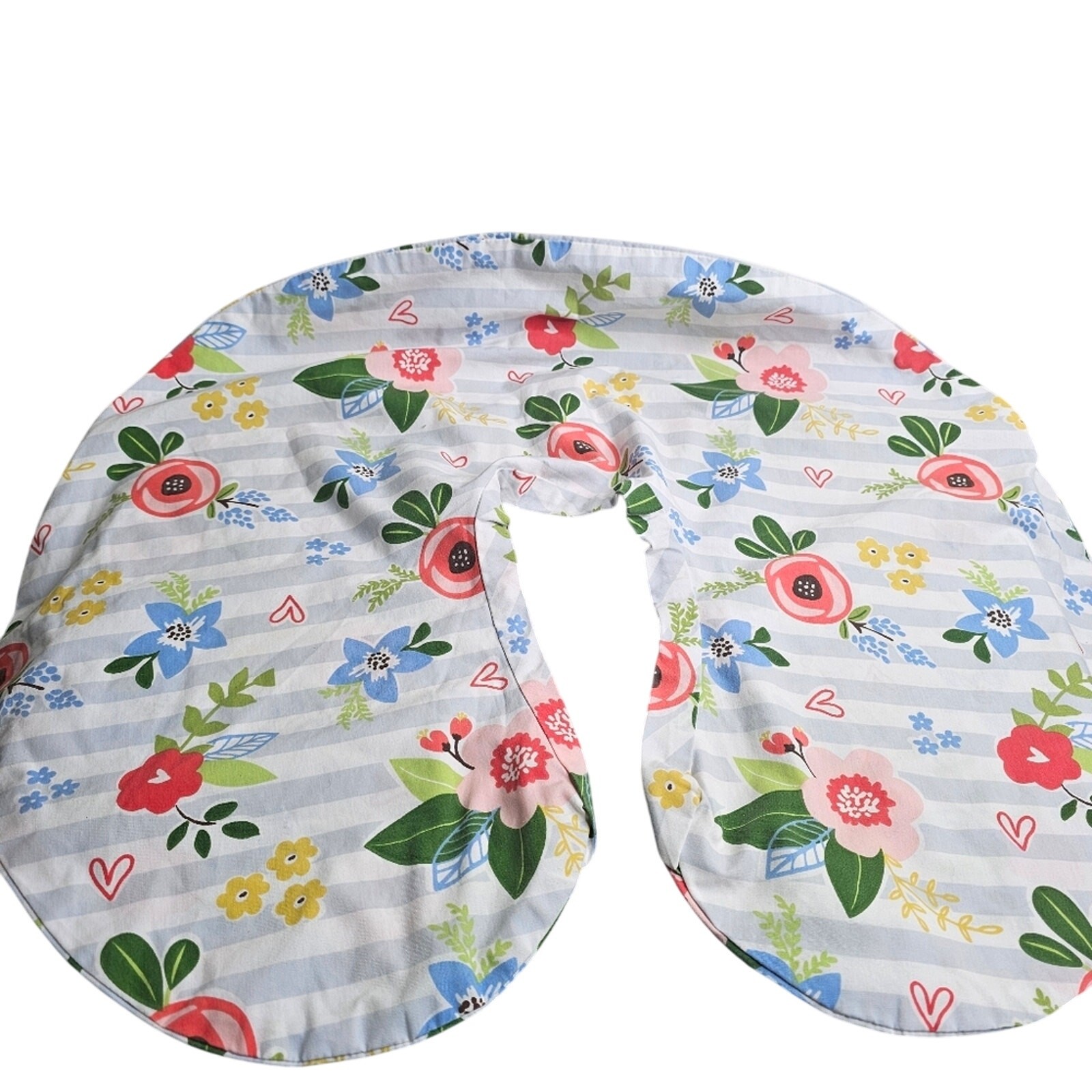 Boppy Pillow Cover White And Pink Floral Pillowcase