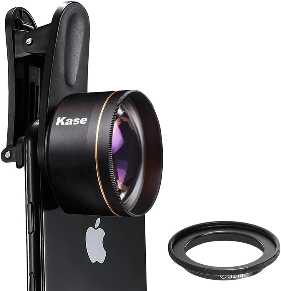 Kase HD Master Macro Phone Lens 52mm Filter Adapter Ring for iPhone 14-17
