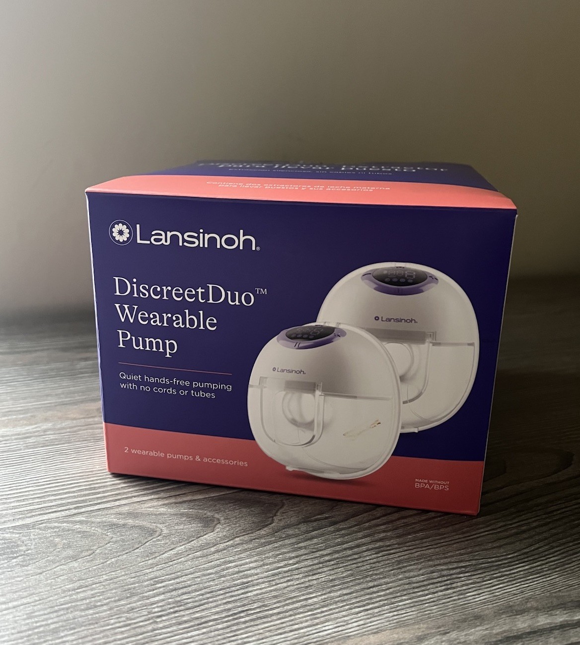 Lansinoh Discreet Duo Wearable Breast Pump- Open Box NEW