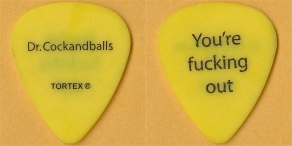 Marilyn Manson 2009 concert tour Dr. Cockandballs band/stage Guitar Pick