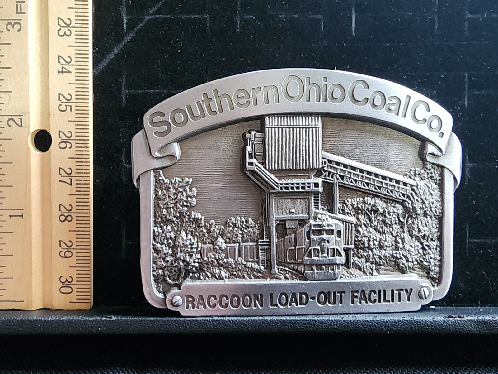Vintage Southern Ohio Coal Company Raccoon Load Out Facility Belt Buckle New 