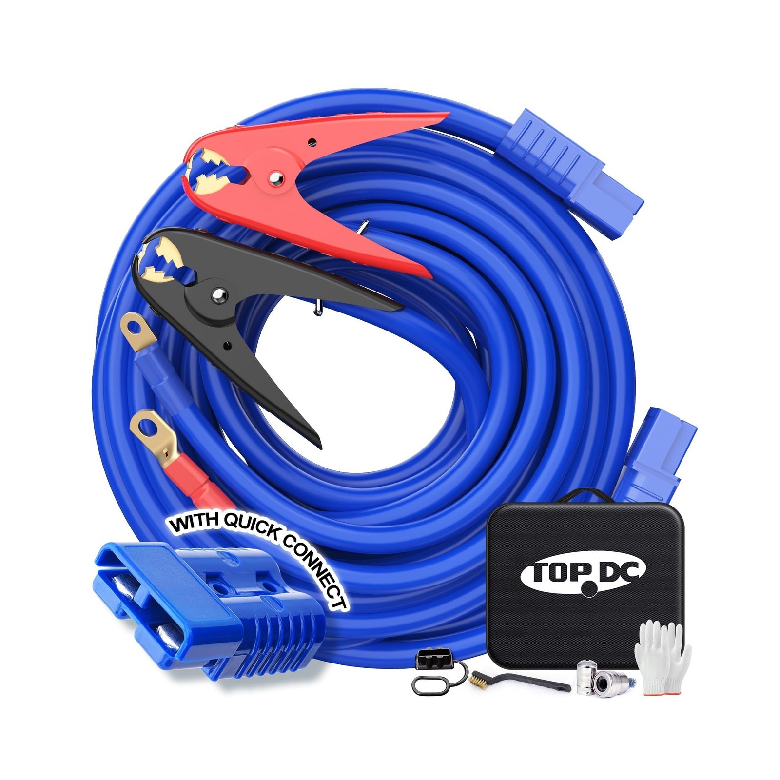 TOPDC Jumper Cables,1 Gauge 30 Feet 800A Booster Cables with UL-Listed Clamps...