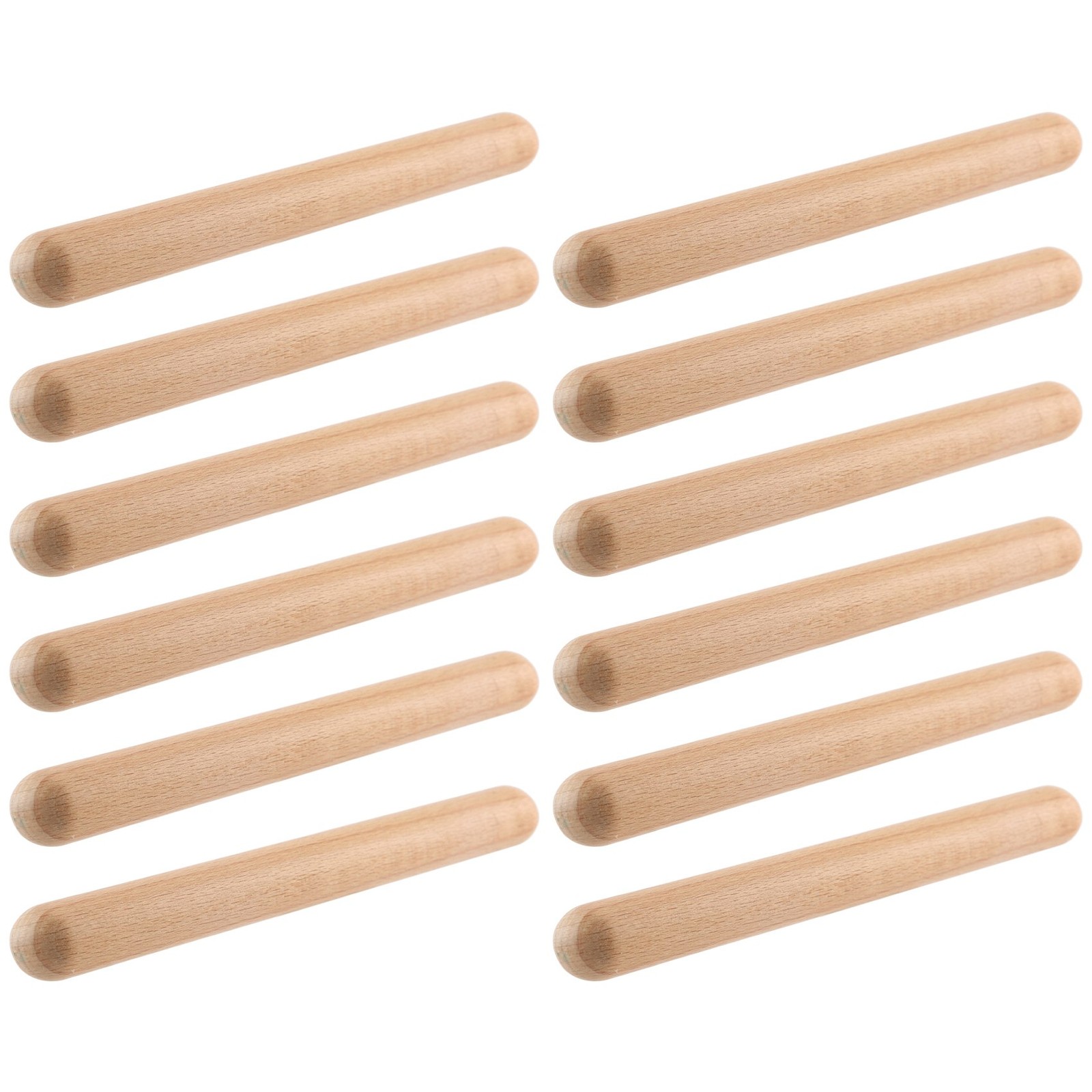 6 Pairs Wood Claves Musical Percussion Instrument Rhythm Sticks Percussion7571