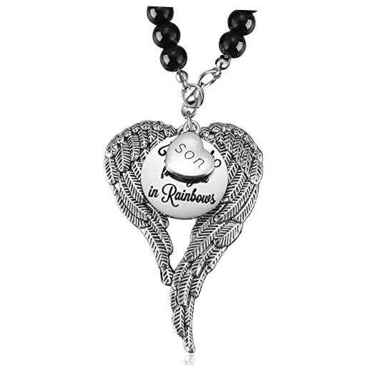 Loss of Memorial Car Charm Sympathy Gift Remembrance Rear View Mirror Hang Son