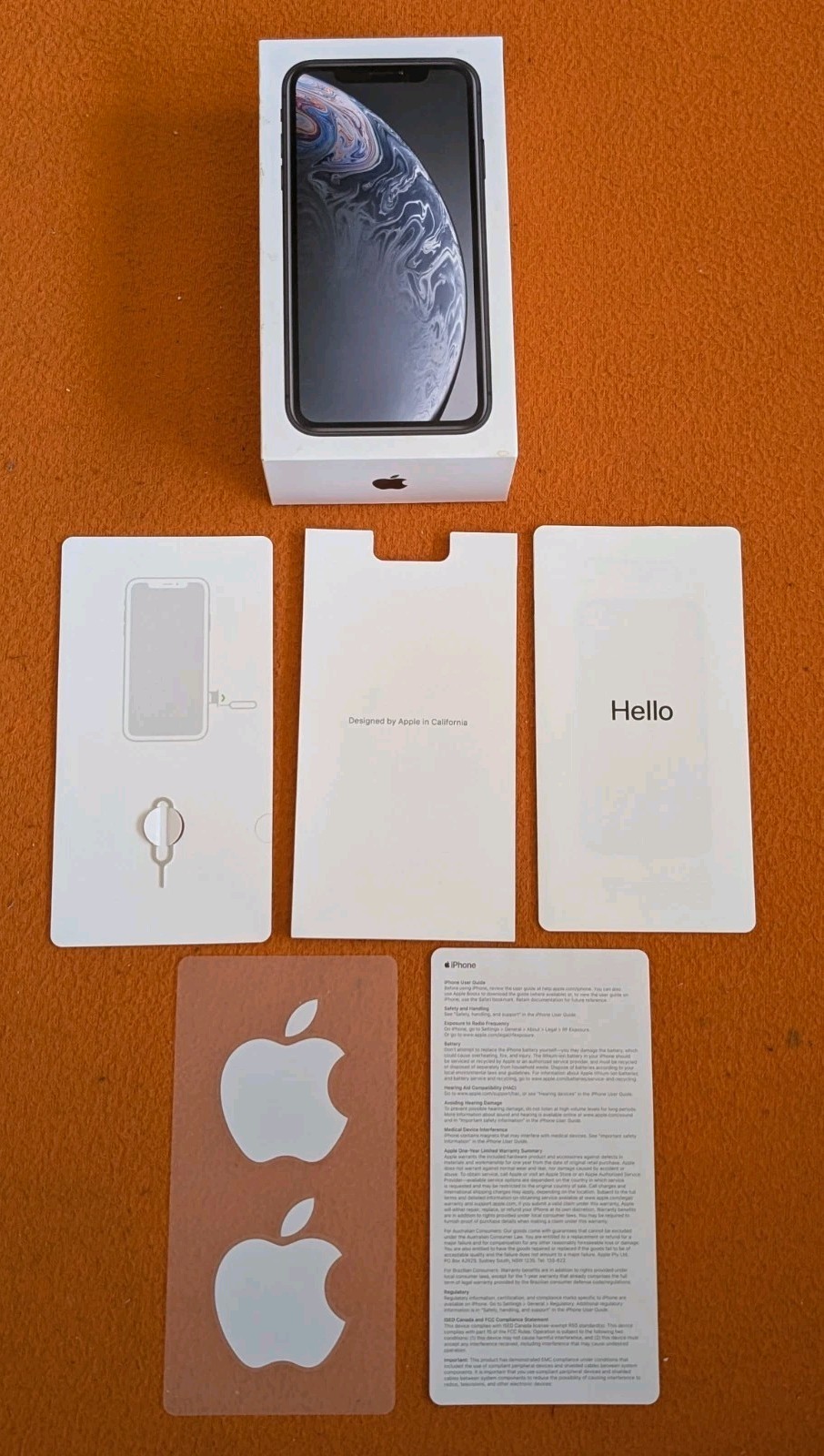 Replacement Empty Box Apple iPhone XR Black 128GB With Stickers