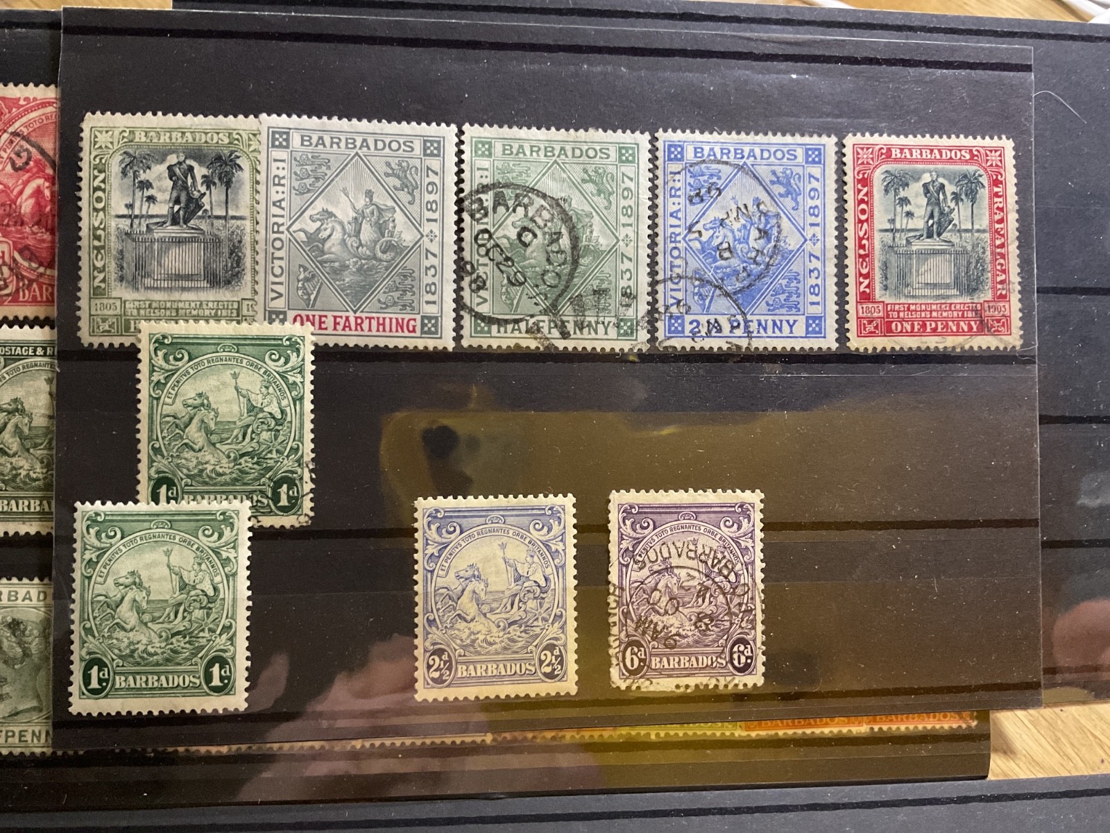 Barbados mounted mint or used stamps on 5 cards   B3150