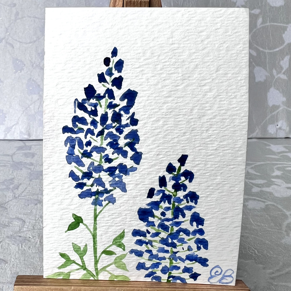 ACEO Original, Spring Flowers #6 Mini Art Watercolor Painting by Zabeth