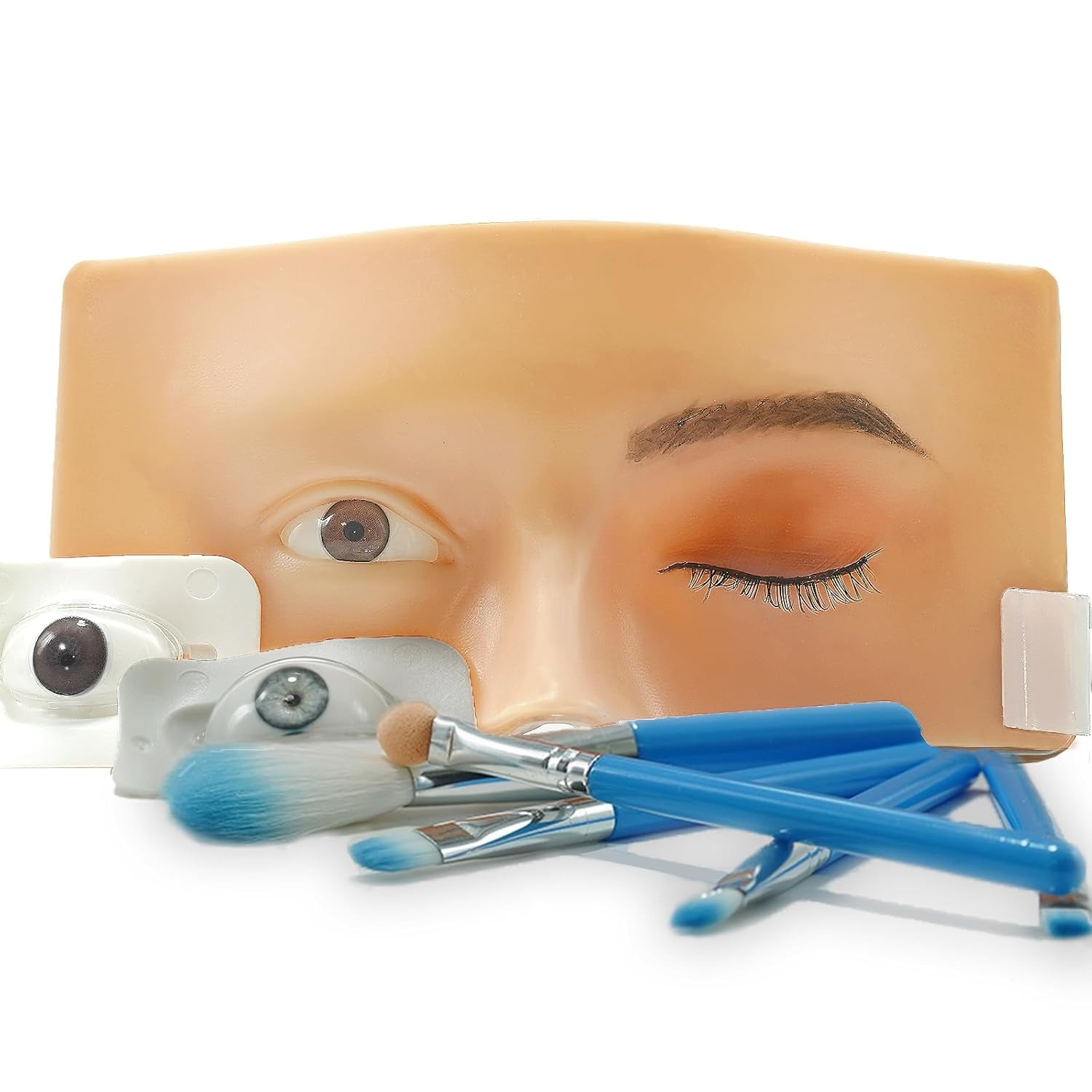 Makeup Practice Face Eye Makeup Silicone Makeup Practice Board Realistic Face Mo