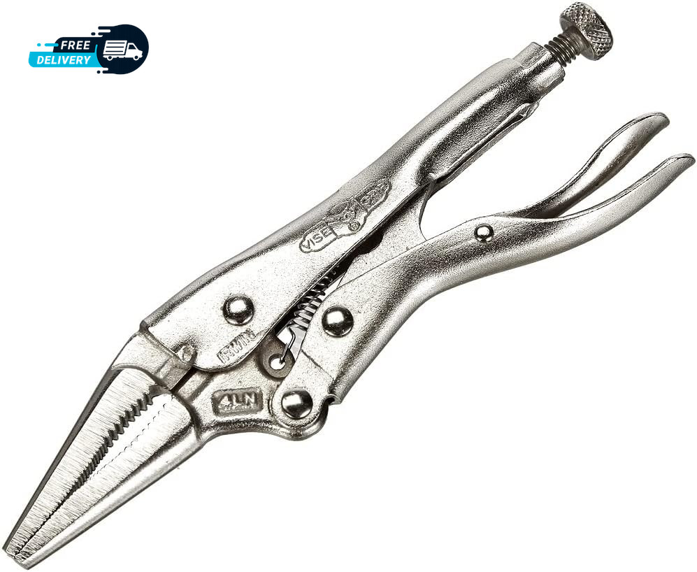 VISE-GRIP Original Locking Pliers, Long Nose, 4-Inch (1602L3), 100Mm