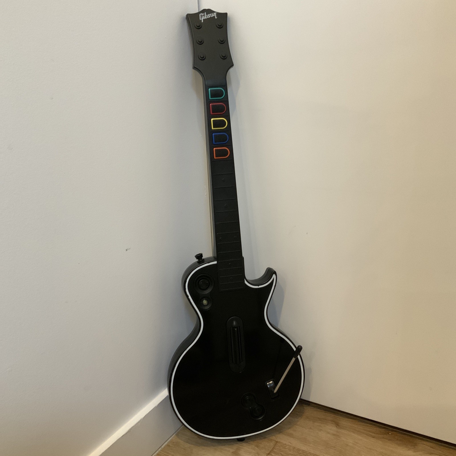 Xbox 360 Black Gibson Les Paul Guitar Hero 3 Controller Red Octane Parts/Repair