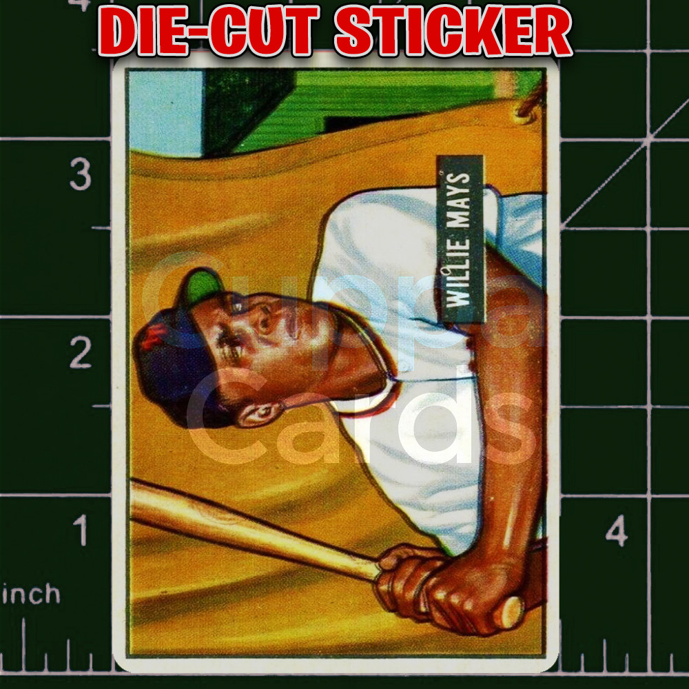 1951 Bowman Willie Mays RC #305 Baseball Card | Die-Cut Replica Sticker