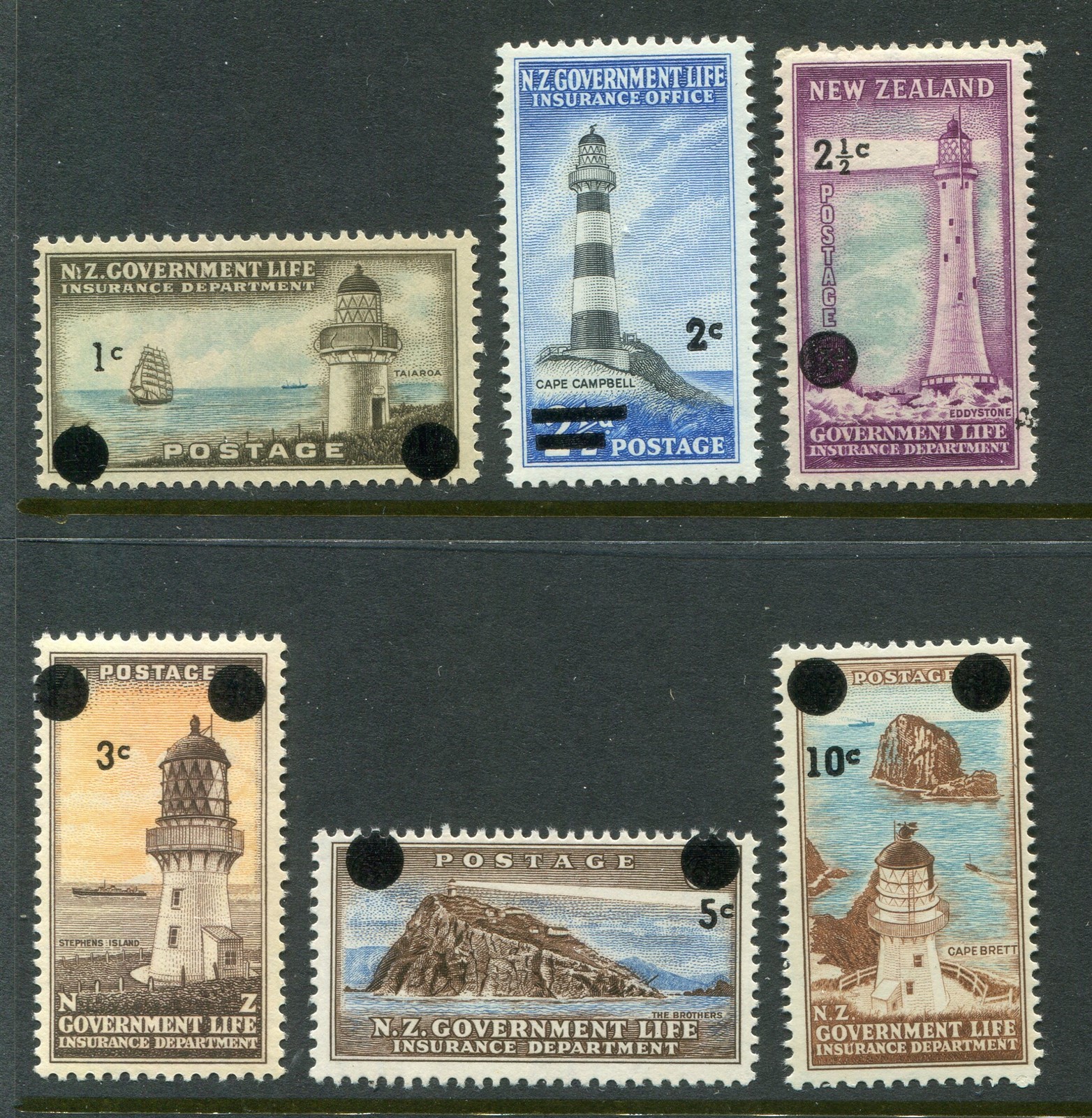New Zealand #OY37-42 Lighthouse Complete Set [Mint Never Hinged]