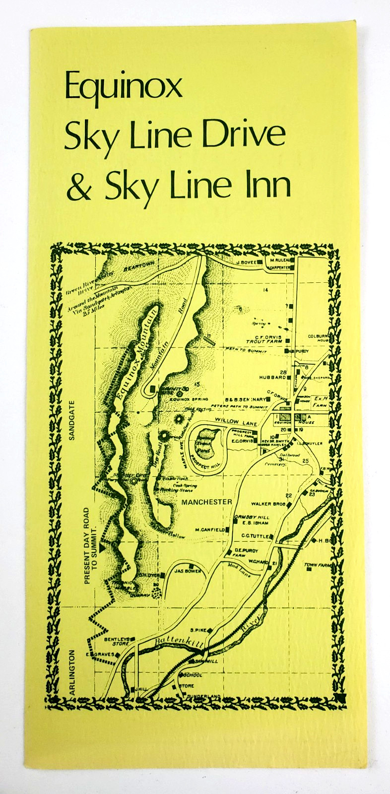 1990s Manchester Vermont VT Equinox Sky Line Drive Inn Vintage Travel Brochure