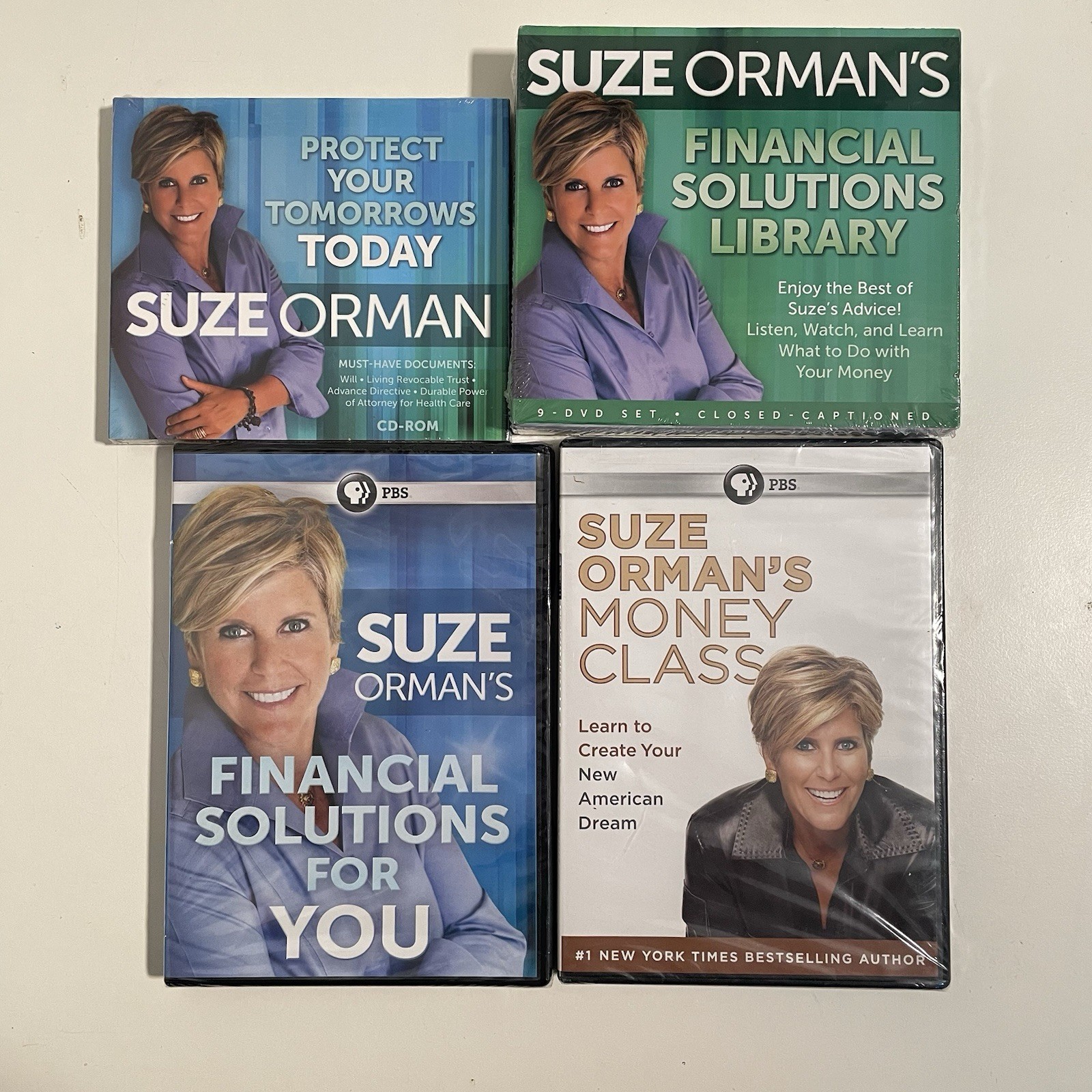 Suze Orman DVD Lot Sealed Money Class + Financial Solutions + 9-DVD Set + CD-ROM