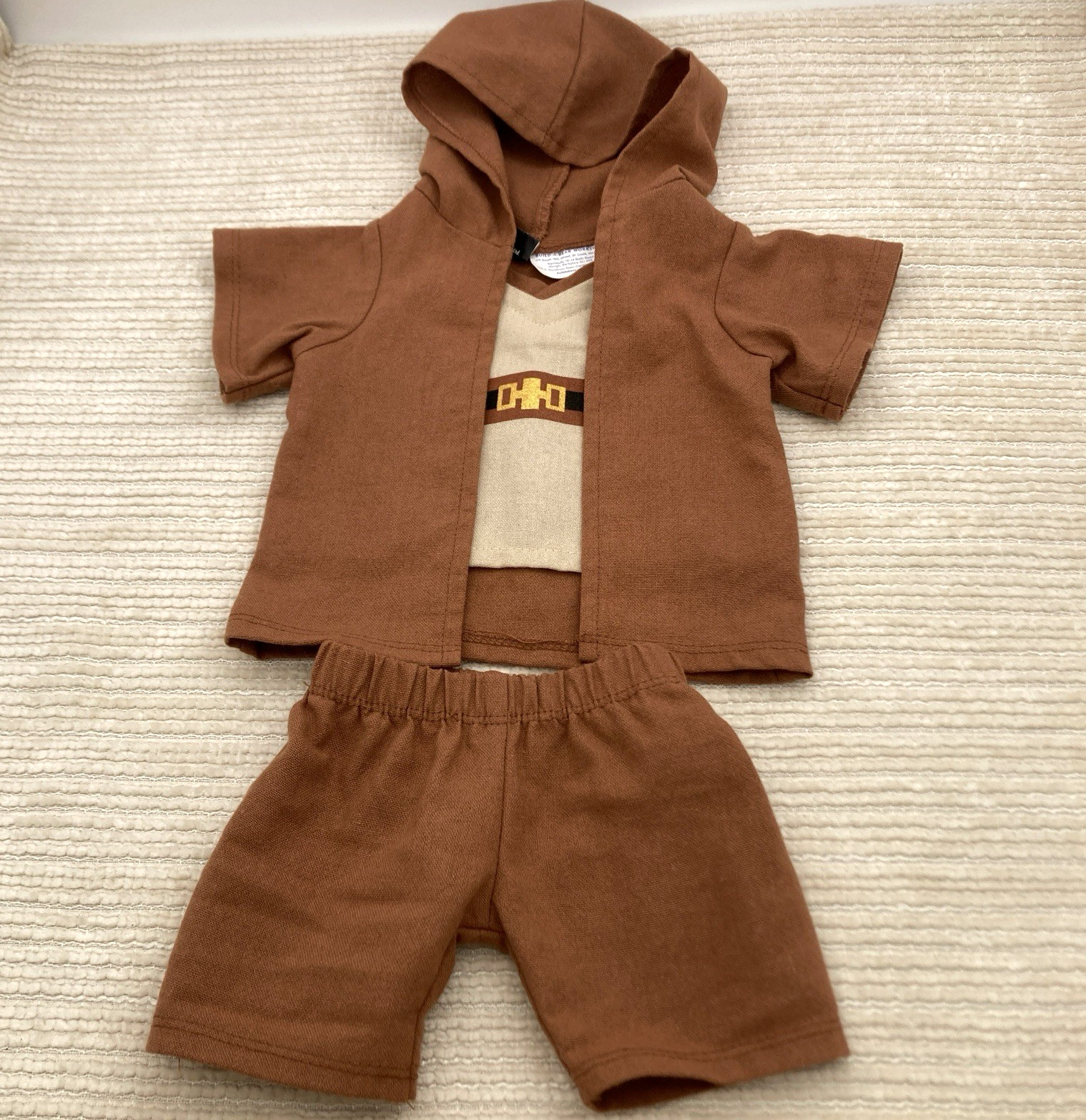 Build A Bear BAB Star Wars Obi Wan Kenobi Jedi Knight Outfit Top and Bottom