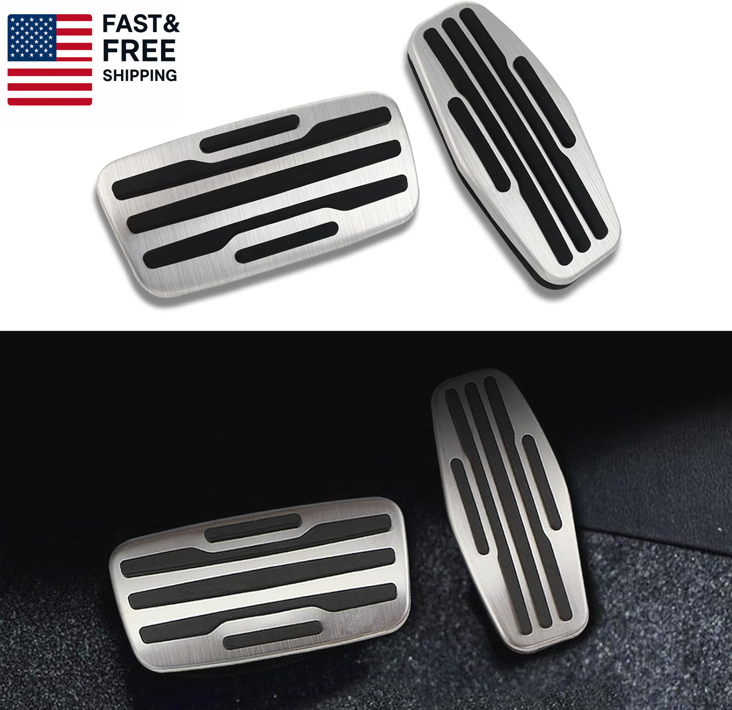 Car Brake and Gas Pedal Covers Compatible for Chevrolet Silverado 1500 2500 35