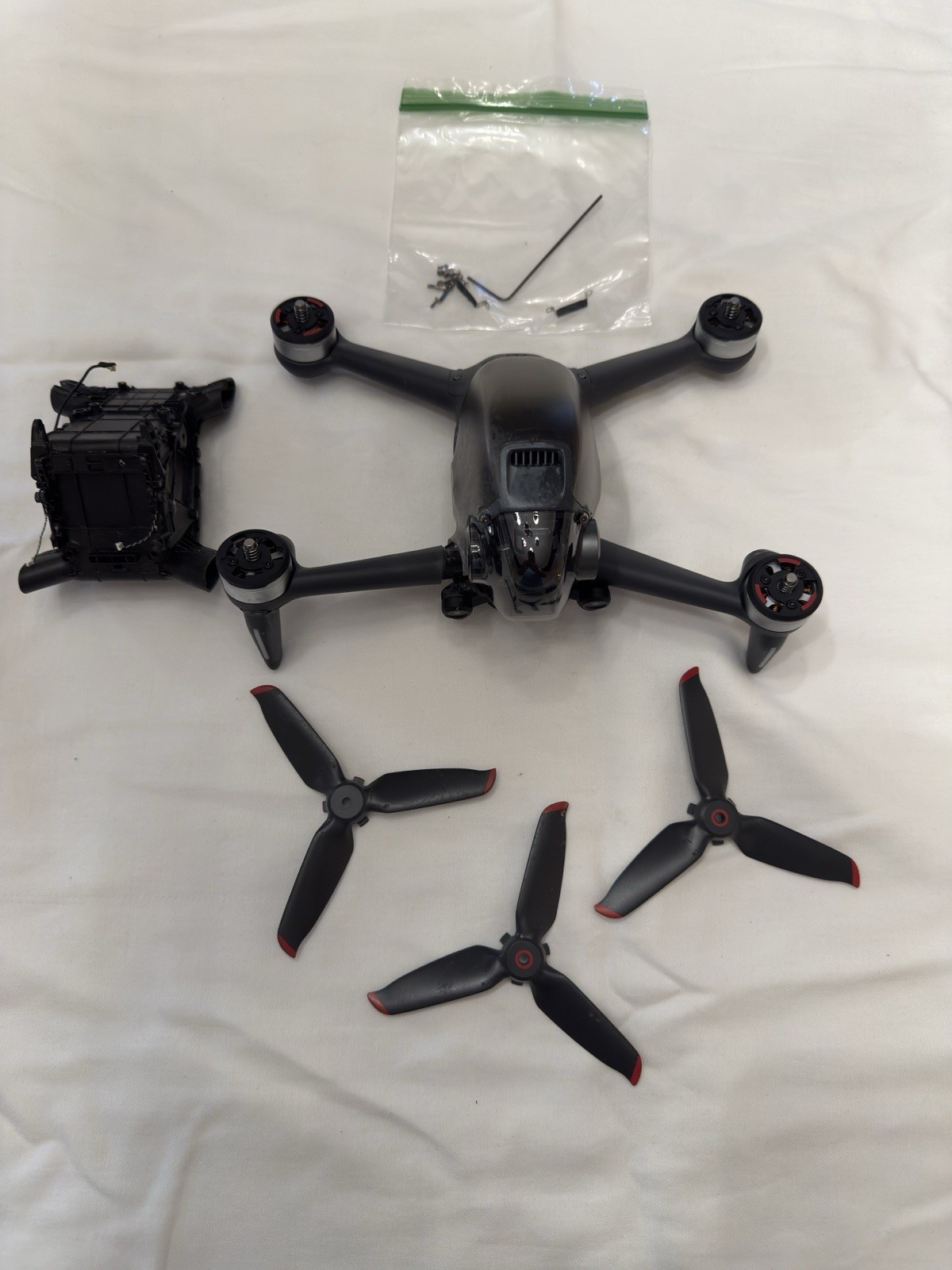 DJI FPV Camera Drone Crashed For Parts 