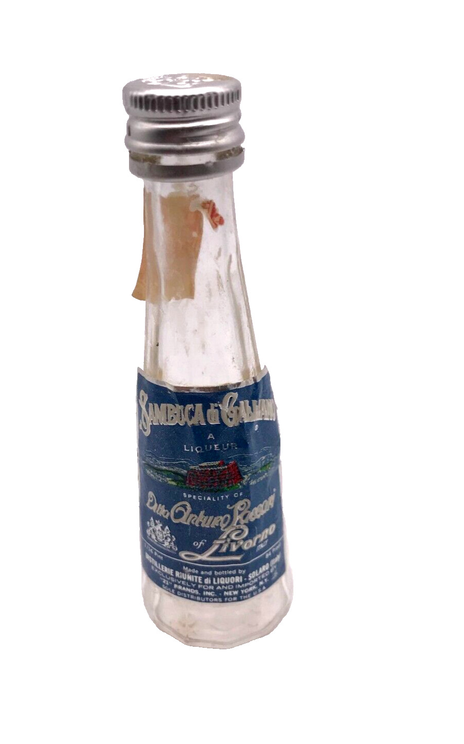 SAMBUCA d' GALIANO LIQUEUR MINI BOTTLE EMPTY TO COMPLY WITH EBAY RULES