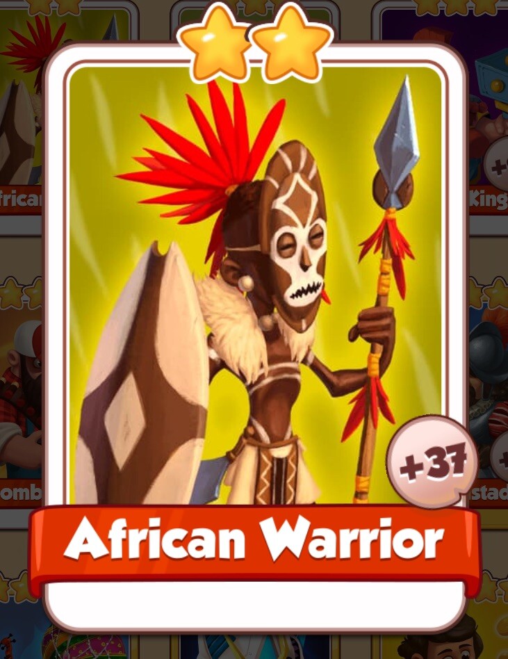 coin master African Warrior card