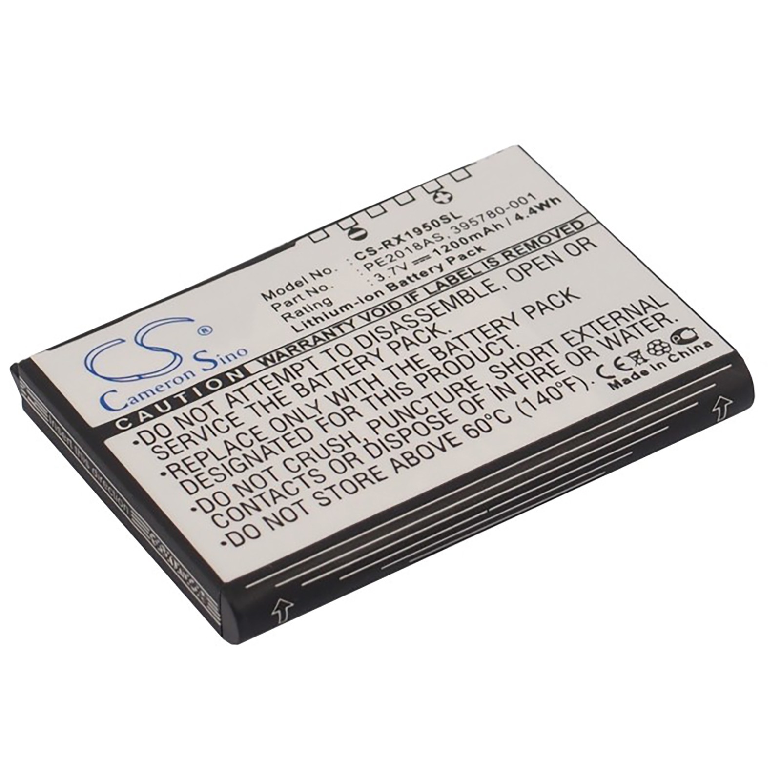 Battery for HP iPAQ RX1900 35H00063-00M 399858-001 HSTNN-H09C-WL PE2018AS 1200mA