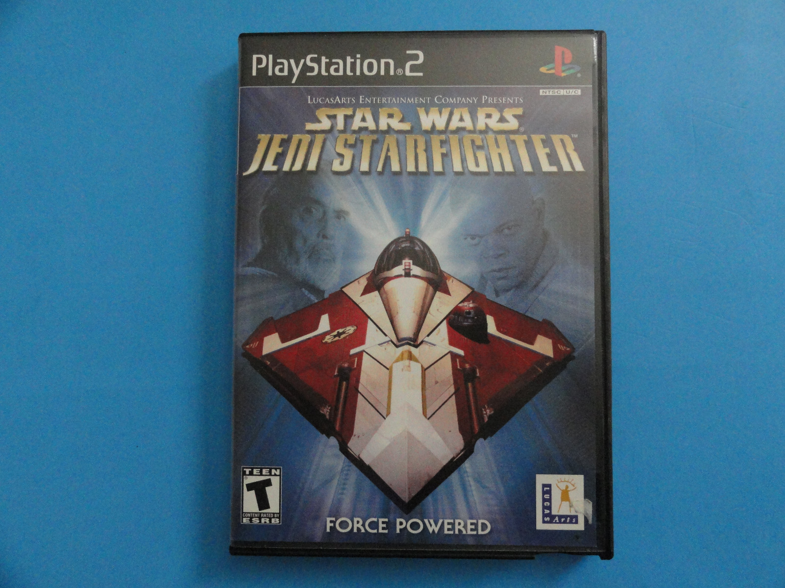 PS2 STAR WARS JEDI STARFIGHTER - ORIGINAL COVER ART IN BLOCKBUSTER VIDEO CASE