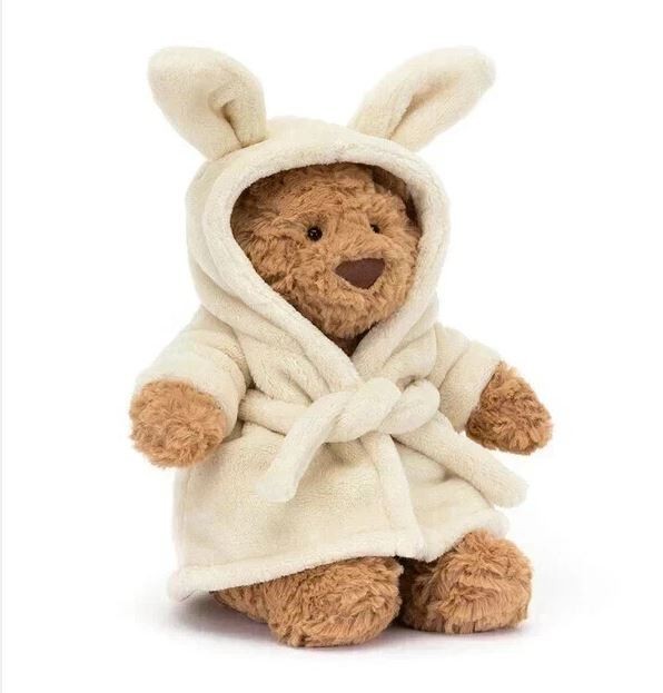 Jellycat Bathrobe Bartholomew Bear NWT-Birthday Gift Cute Toys With Dust Bag USA