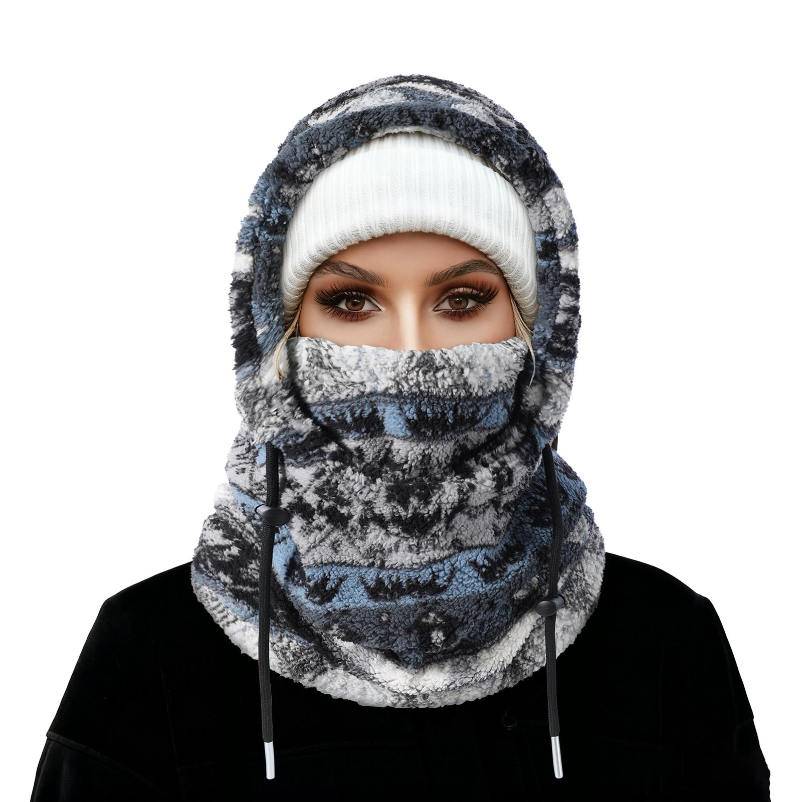 Ski Mask Balalclava Windproof Face Mask Warm Fleece Neck Cover for Cold Weath...