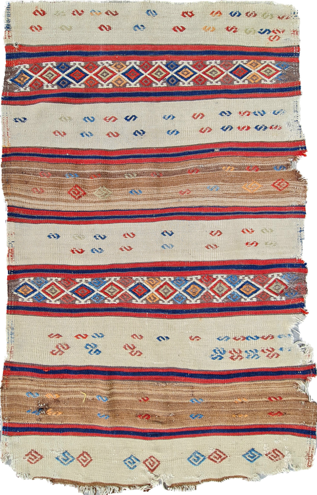 Hand Knotted Vintage Turkish Kilim rug, Handmade rug, Handwoven rug