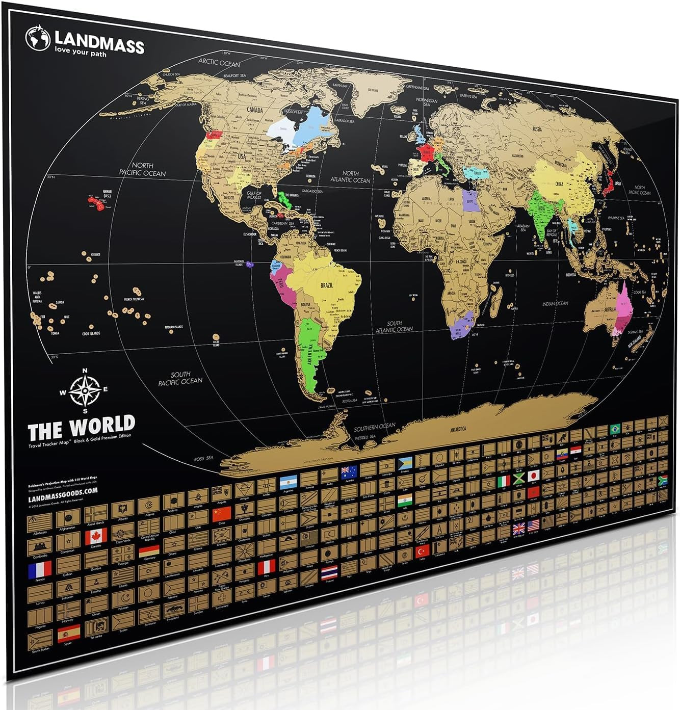 Scratch off Map of the World, Large 36X24 Inches Travel Tracker Map with World C