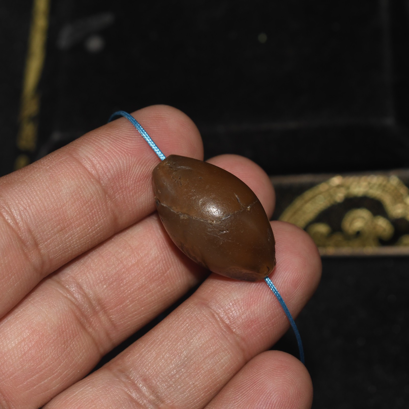 Authentic Ancient Tibetan Himalayan Banded Agate Stone Bead over 2000 Years Old