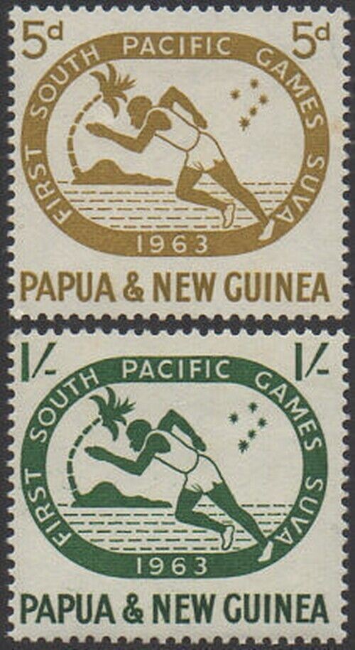 Papua New Guinea 1963 SG49-50 South Pacific Games set MNH