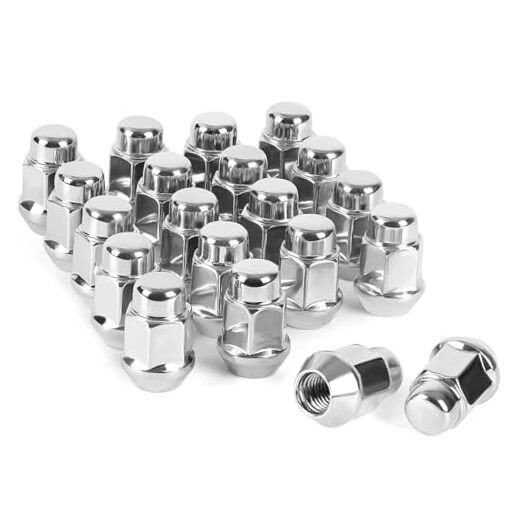  20PCS 14x1.5 Closed End Bulge Acorn 20 PCS - Closed End Bulge Acorn Silver