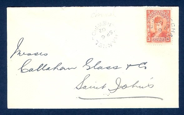 NEWFOUNDLAND #83 CHANNEL SP6/02 SPLIT CIRCLE TO ST JOHN'S