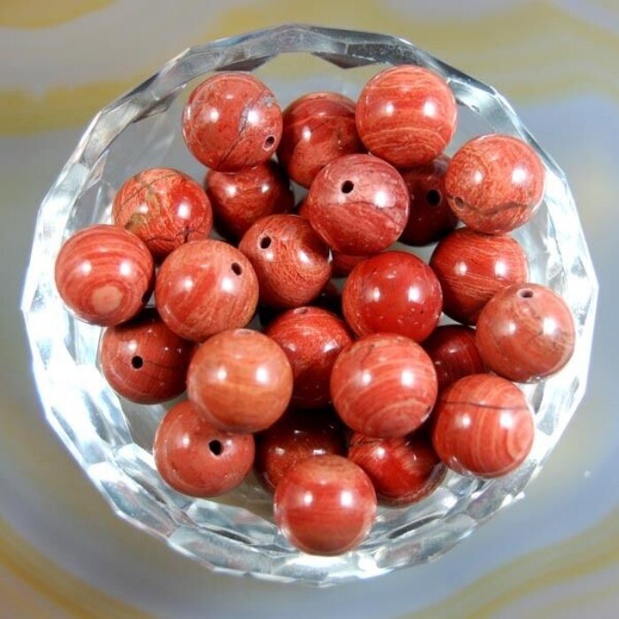 Wholesale 500pcs Lot Natural Red Jasper Stone Round Spacer Loose Beads 8mm DIY