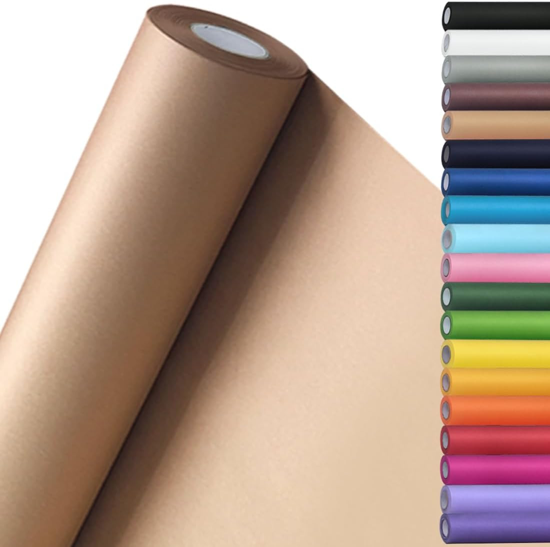 15" x 450" (37.5') Kraft Paper Roll for Art Craft Supplies Gift Wrapping Moving 