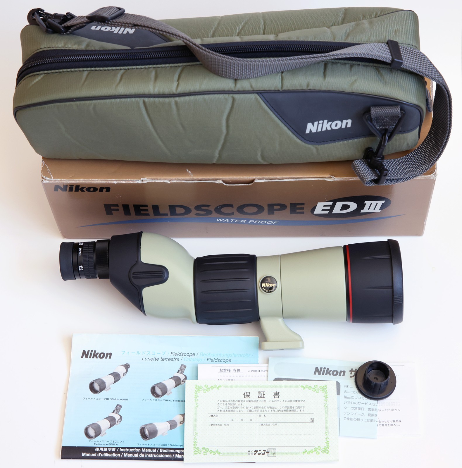 Nikon Fieldscope ED III 60P with 20-45x Zoom Eyepiece Mint in Box USA Seller