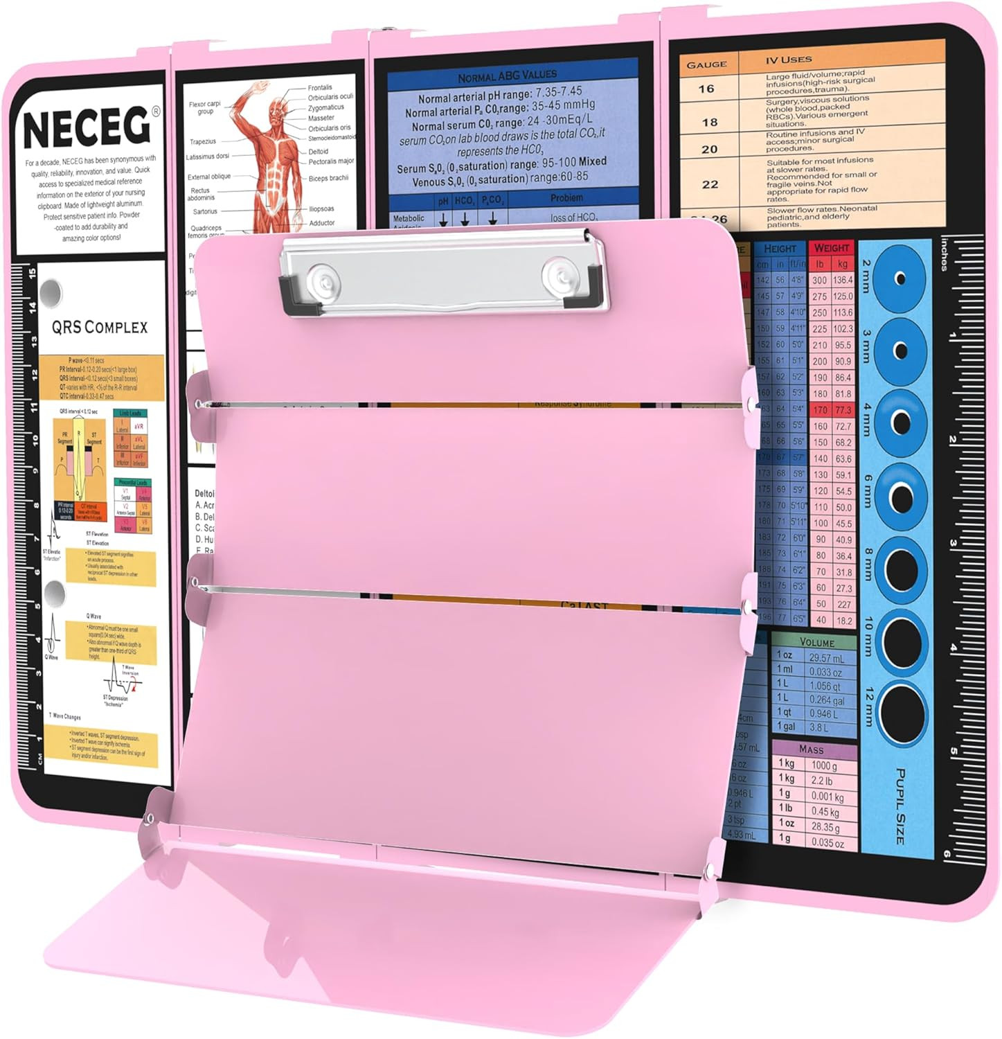 Nursing Clipboard Foldable-4 Layers Aluminum Nurse Foldable Clipboard Nursing Me