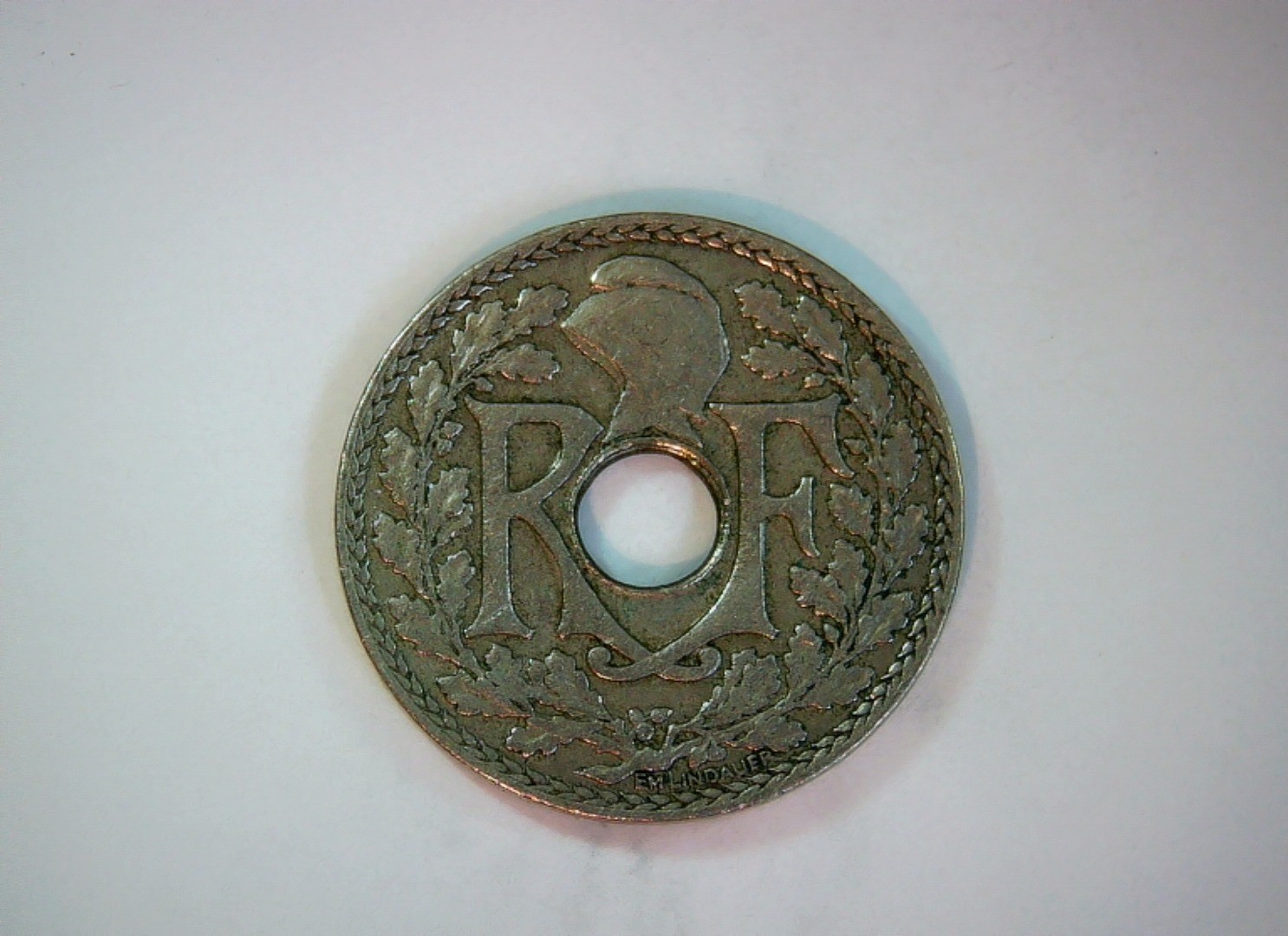 France 1930 10 Centimes Third Republic (RF holed type) Coin