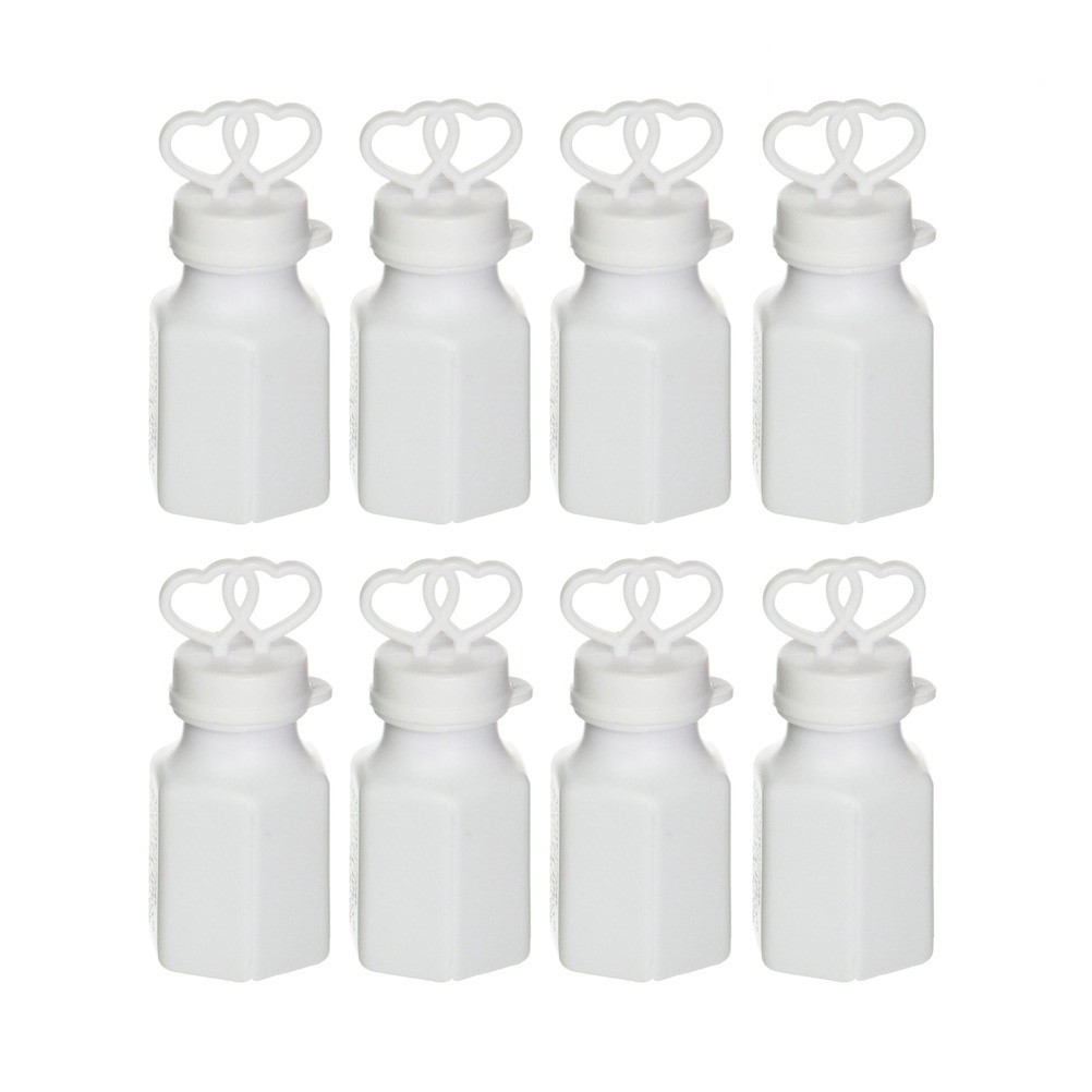 24 Pcs Empty Bubble Bottles Double Heart Bubble Wands for Wedding Christmas