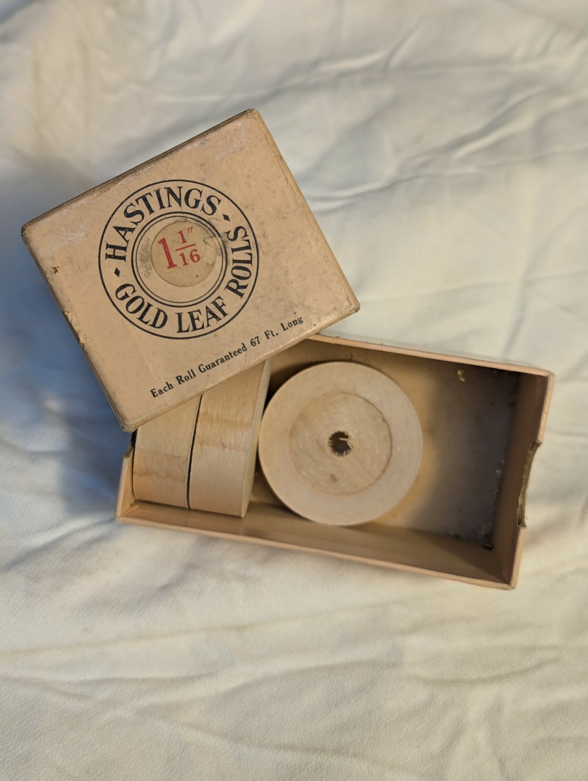 Hastings 1/2" (1.0625) Gold Leaf Roll (Selling 1)  23k gold 67' long