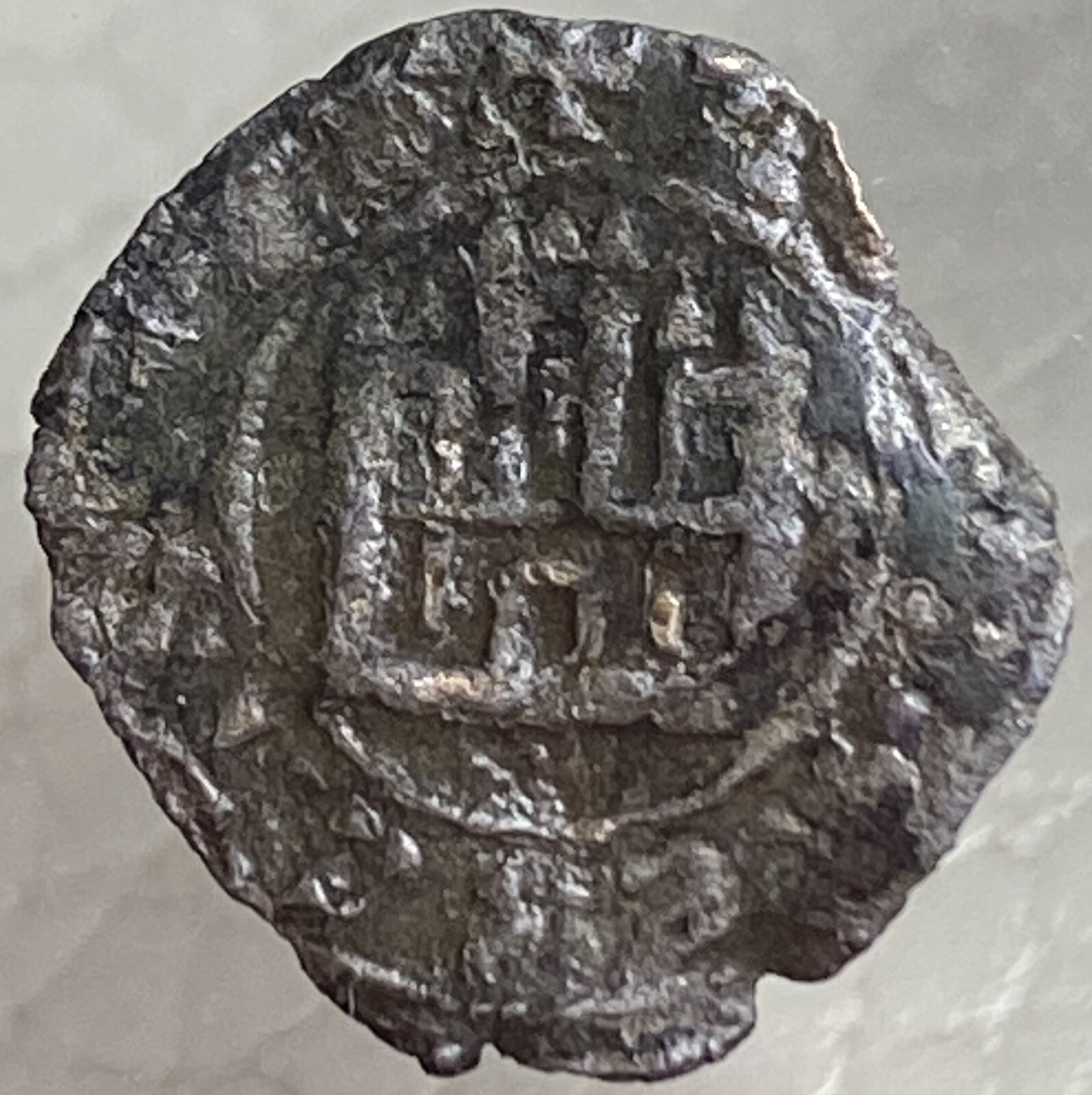 Very Rare Medieval Coin 1400-1406 Kingdom Of Castile And Leon Henry III Denier