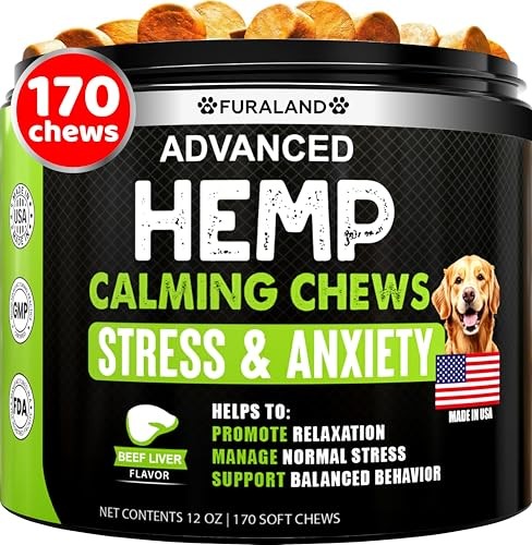 Hemp Calming Chews for Dogs - Anxiety Relief Treats - Made in USA