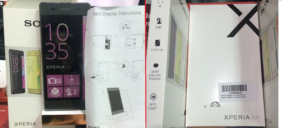 **Genune Original** Sony Dummy XPERIA XA Black Display Toy Fake