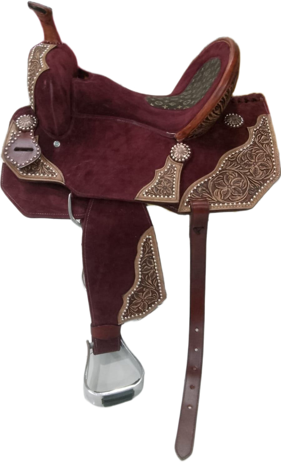 Horse Saddle Barrel Racing Western Leather Wooden Tree Racer Trail Equestrian