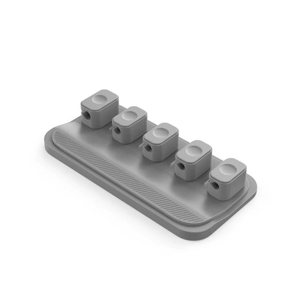 New Silicone Magnetic Cable Management 5 Clips Self-Adhesive Fixed Cord Winder R