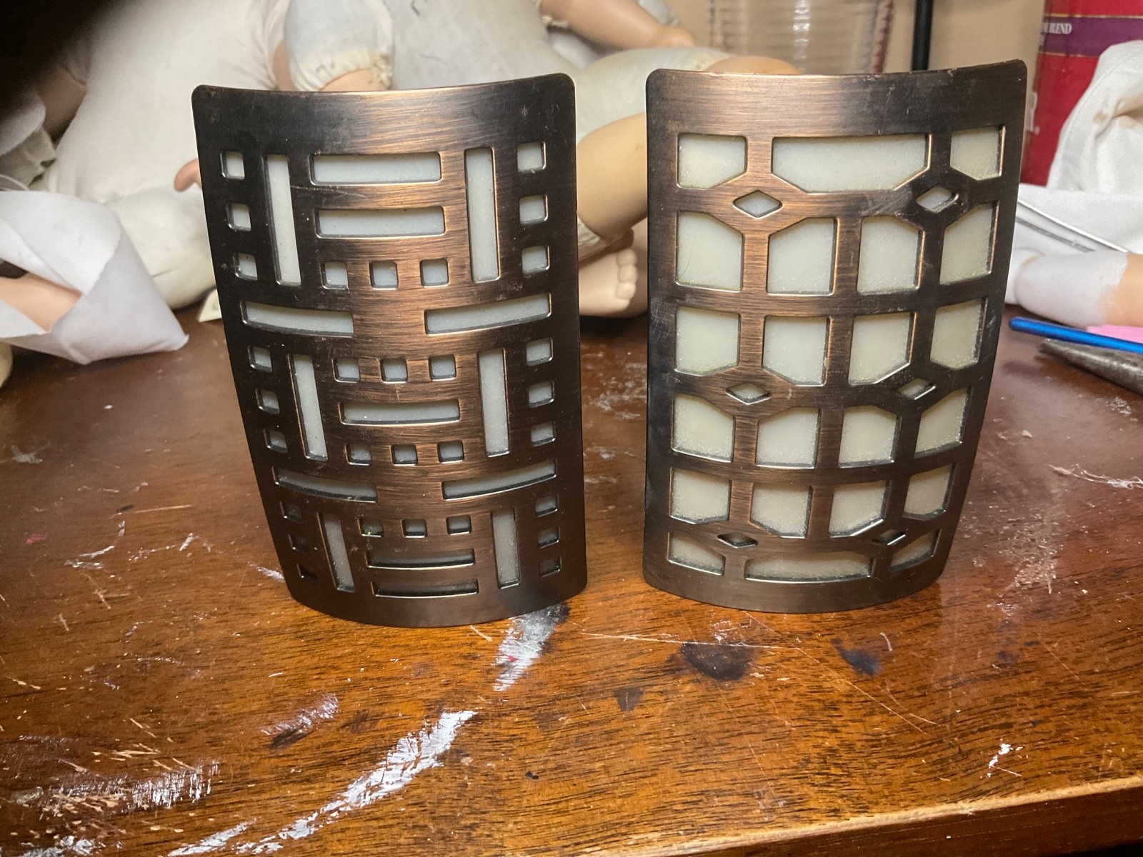 2 DecoPlug LED Tangier Bronze Night Lights 0.4 watts