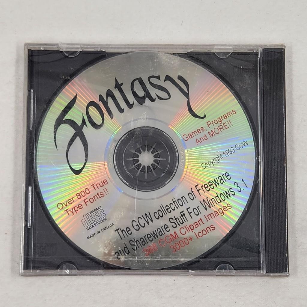 New Fontasy Over 800 True Type Fonts, Games, Programs & More CD Rom